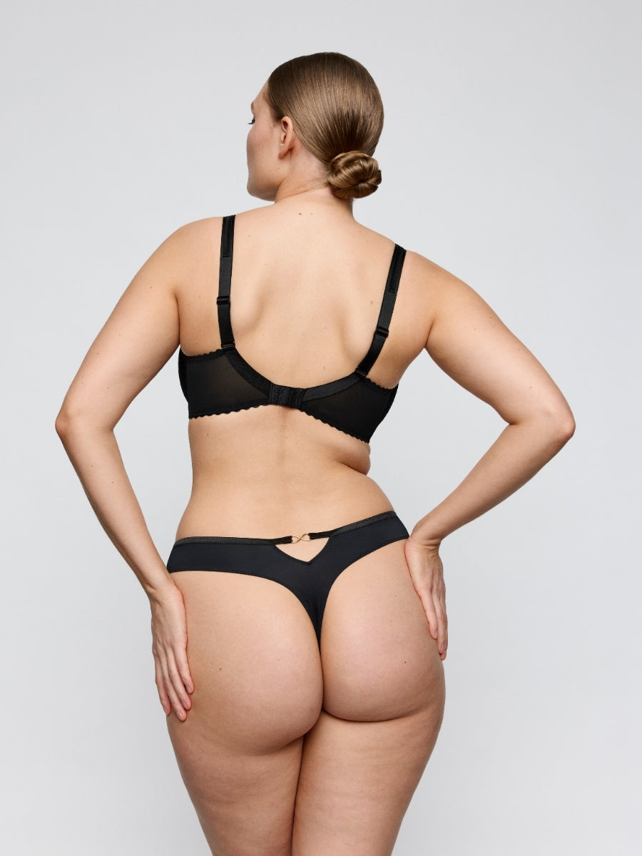 Jokko Half Padded Plunge Bra - Black