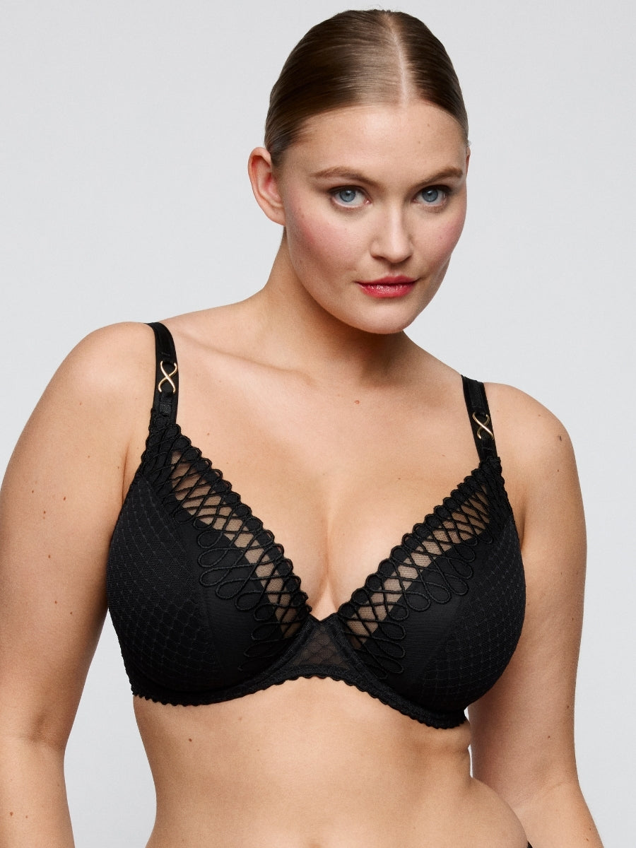 Jokko Half Padded Plunge Bra - Black