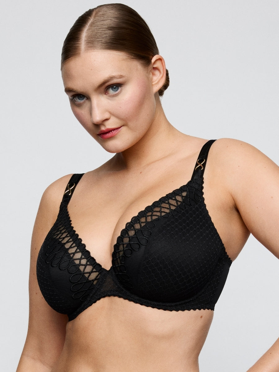 Jokko Half Padded Plunge Bra - Black