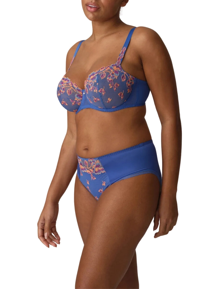 Lenca Vertical Seam Balcony Bra - Blue Eyes