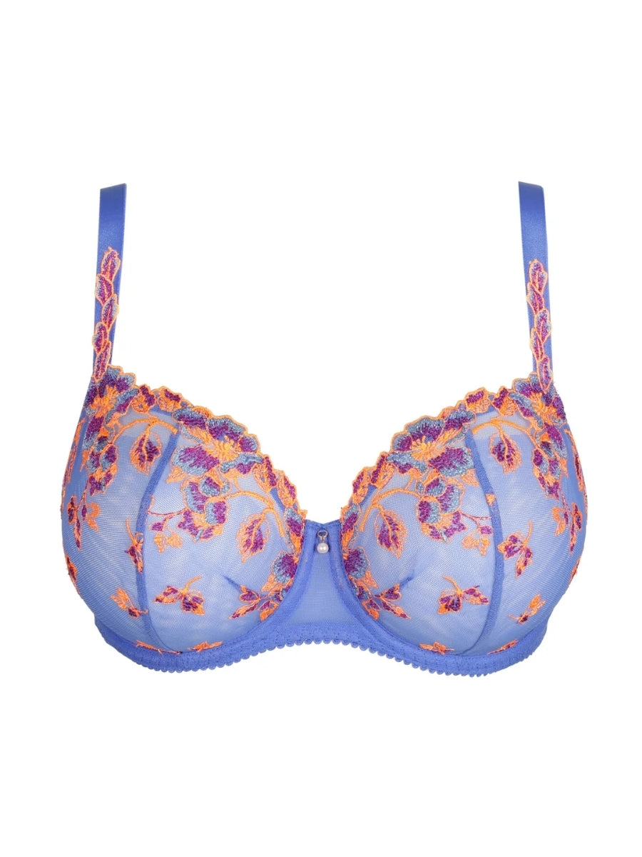 Lenca Vertical Seam Balcony Bra - Blue Eyes