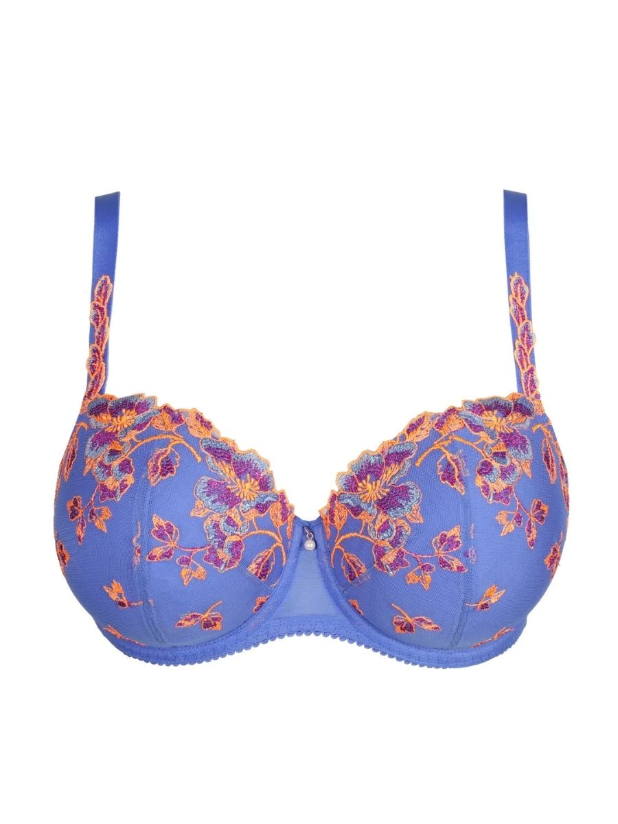 Lenca Padded Balcony Bra - Blue Eyes