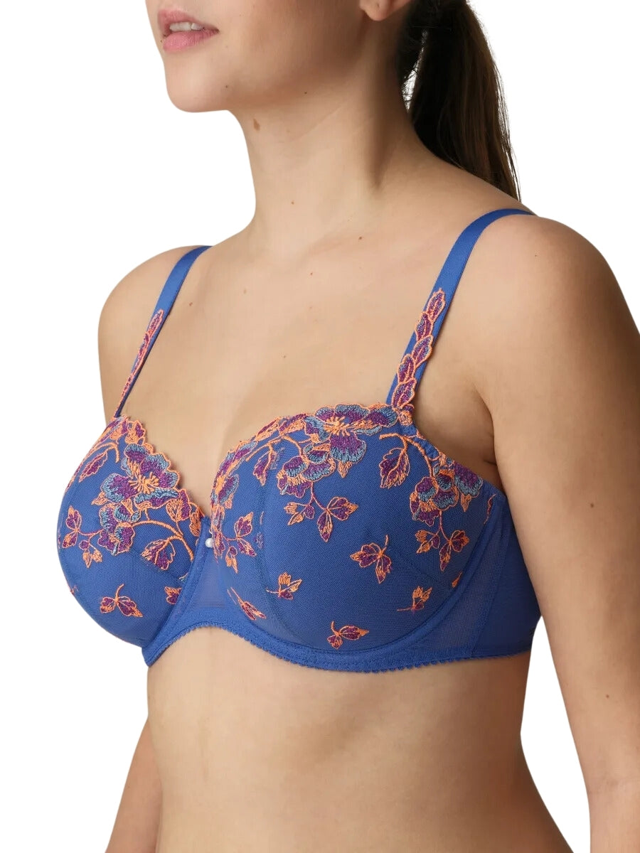 Lenca Padded Balcony Bra - Blue Eyes