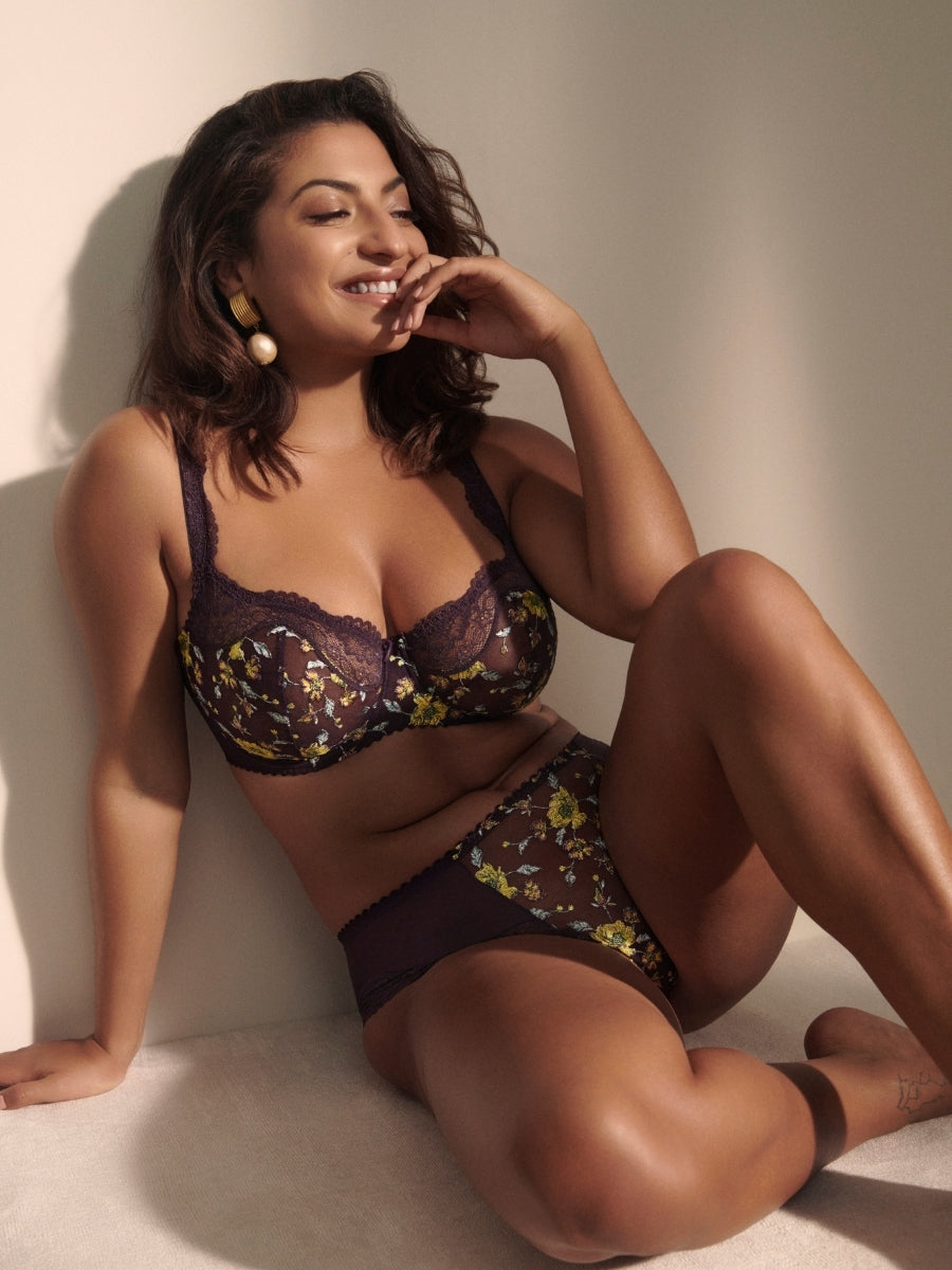 Malba Vertical Seam Balcony Bra - Amethyst