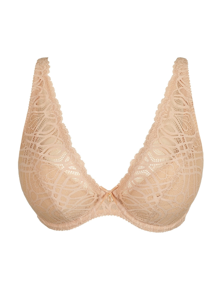 Salerno Half Padded Plunge Bra - Candy Ginger
