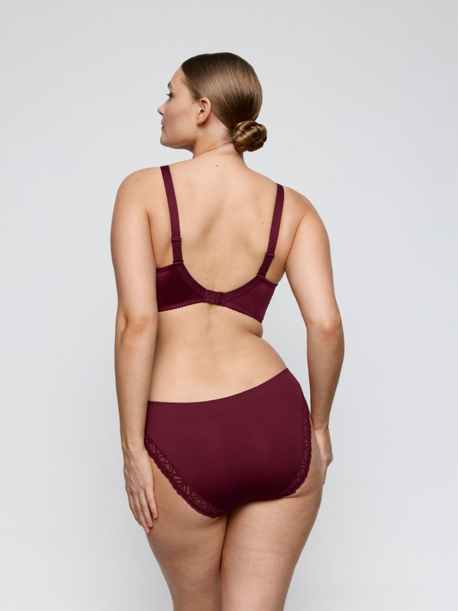 Salerno Half Padded Plunge Bra - Evening Red