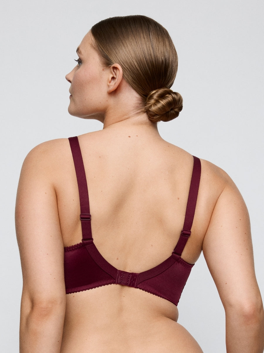 Salerno Half Padded Plunge Bra - Evening Red