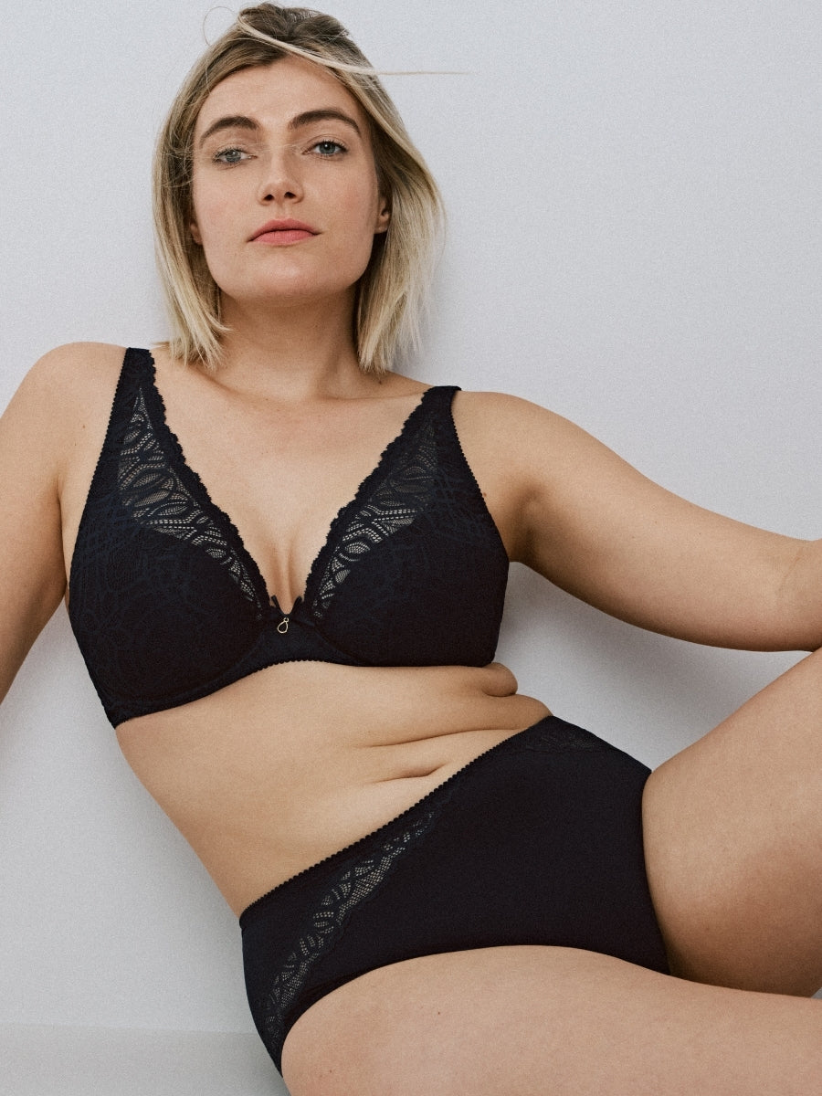 Salerno Half Padded Plunge Bra - Midnight Blue