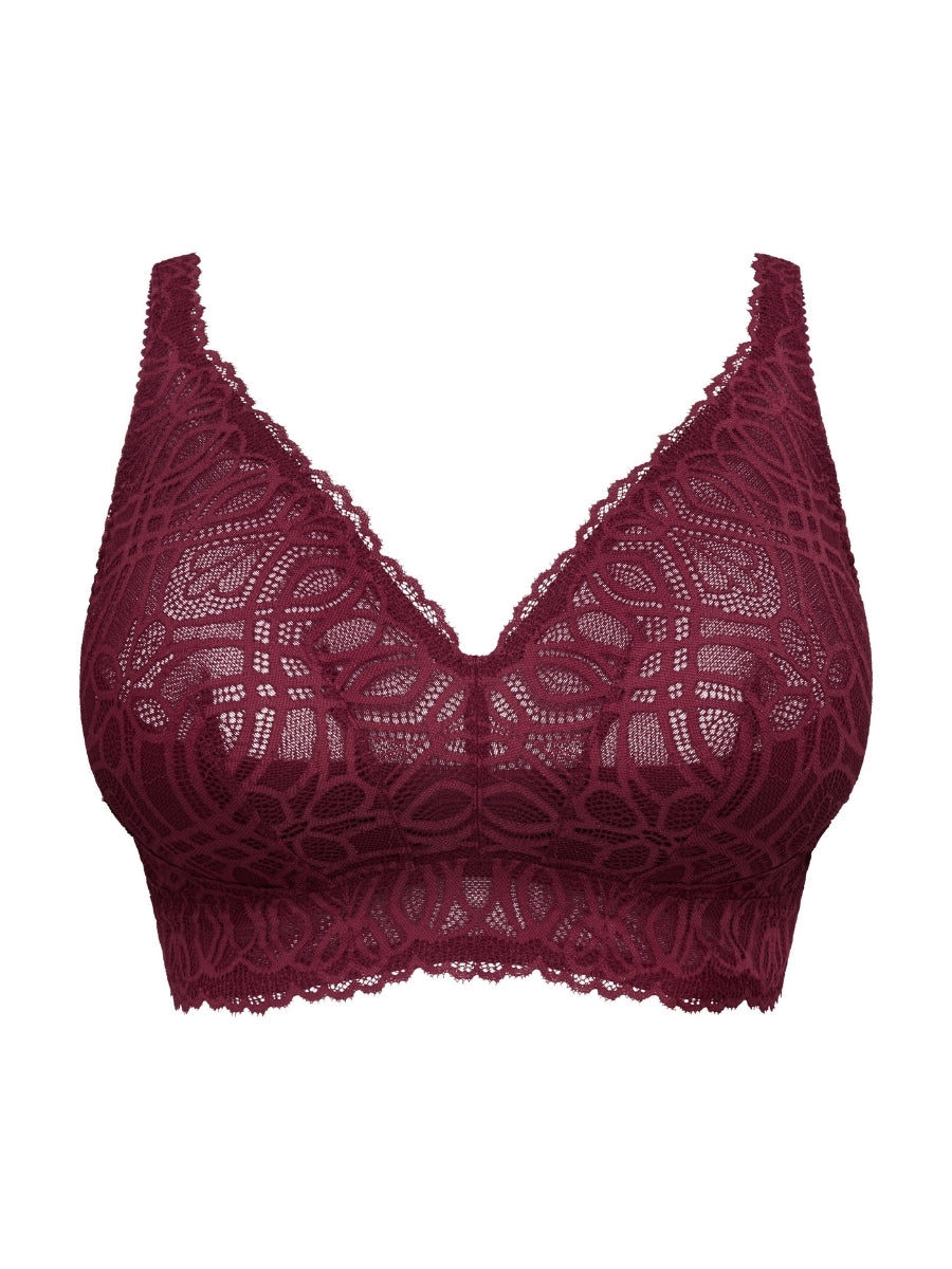 Salerno Wireless Bralette - Evening Red
