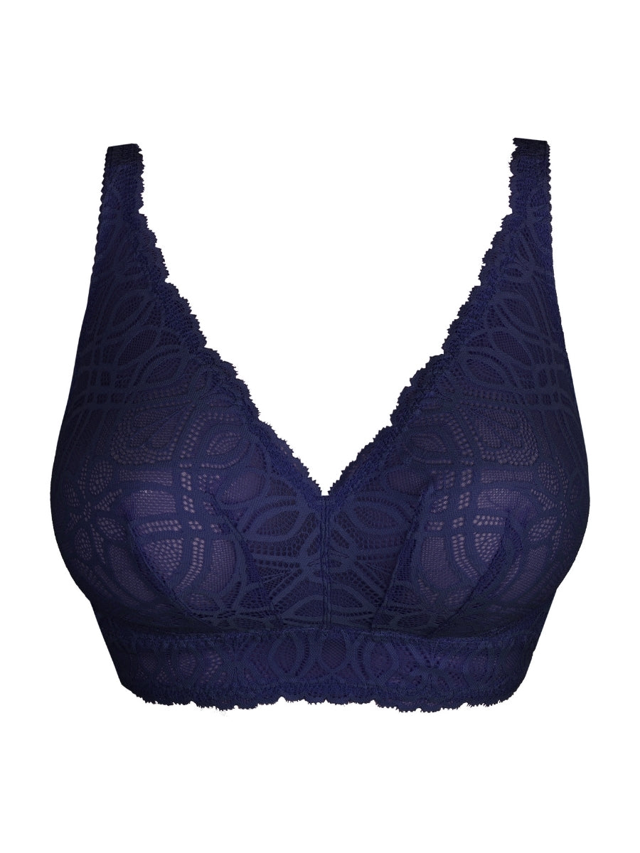Salerno Wireless Bralette - Midnight Blue