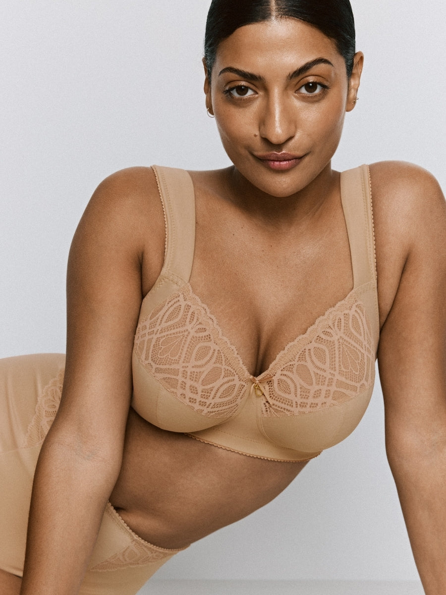 Salerno Wireless Full Cup Bra - Candy Ginger