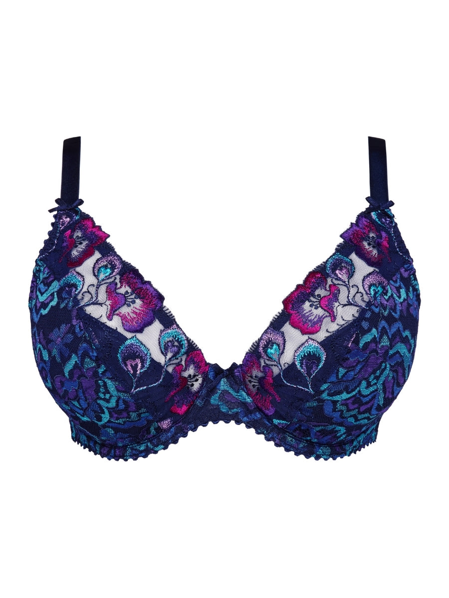 San Angel Half Padded Plunge Bra - Water Blue
