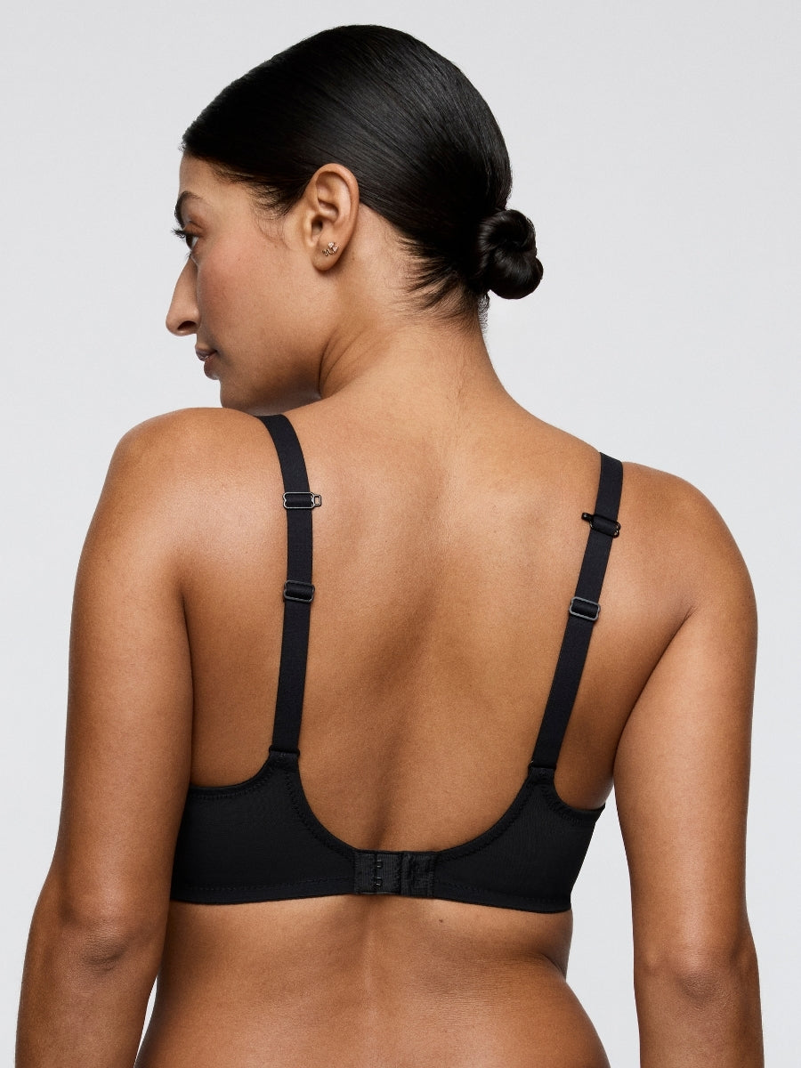 Sheary Half Padded Plunge Bra - Black