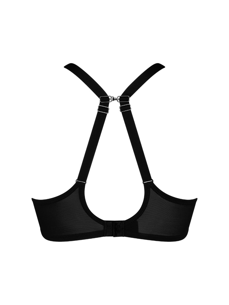 Sheary Half Padded Plunge Bra - Black