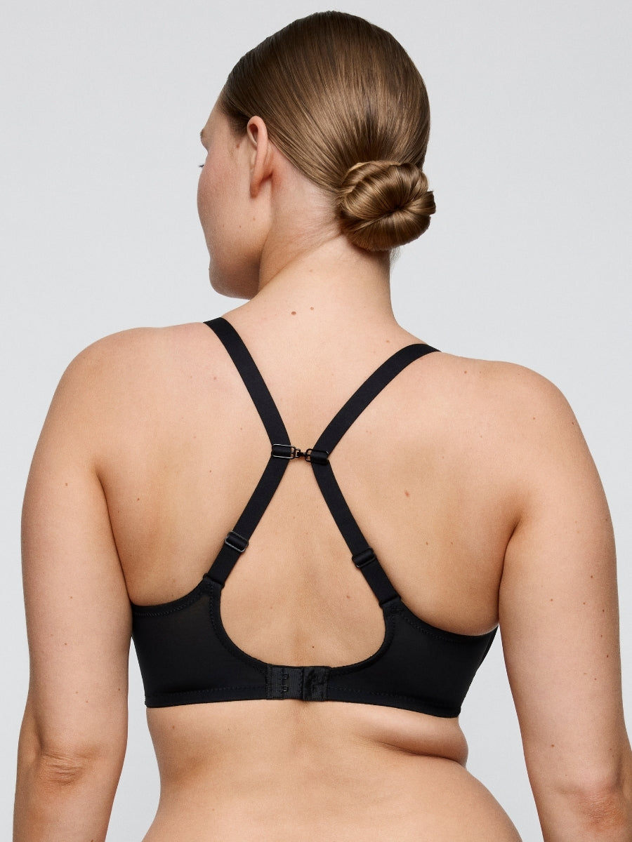 Sheary Padded Heartshape Bra - Black