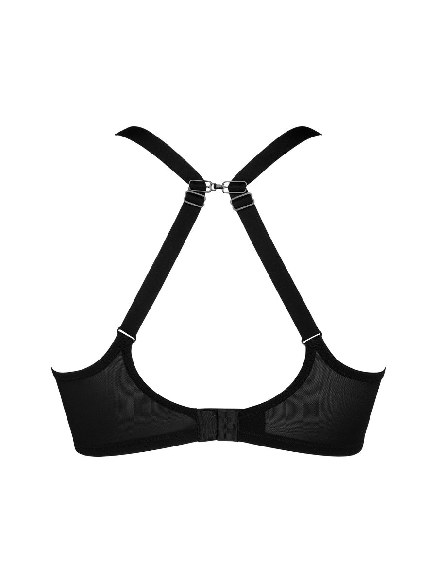 Sheary Padded Heartshape Bra - Black