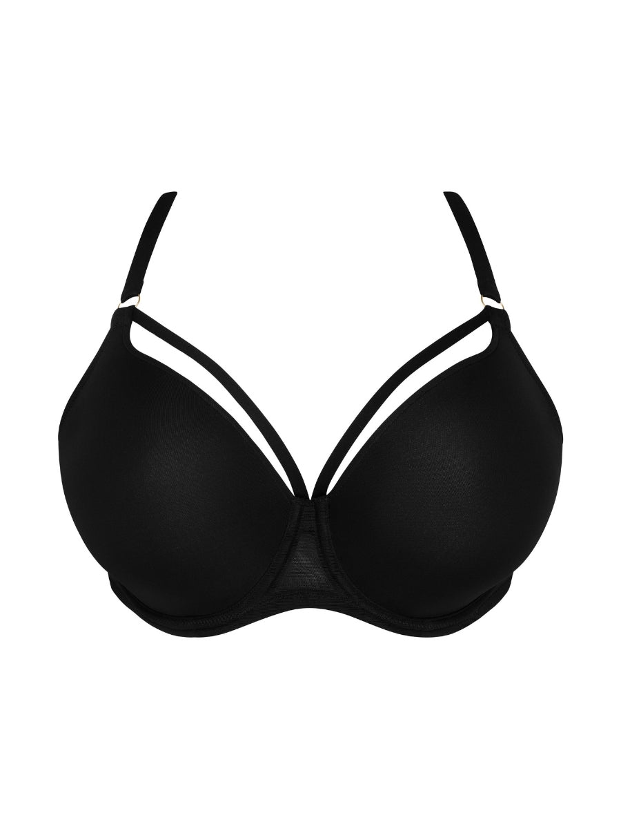 Sheary Padded Heartshape Bra - Black