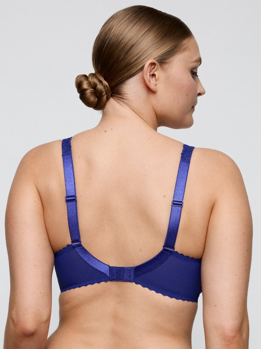 Shimla Vertical Seam Balcony Bra - Crazy Blue