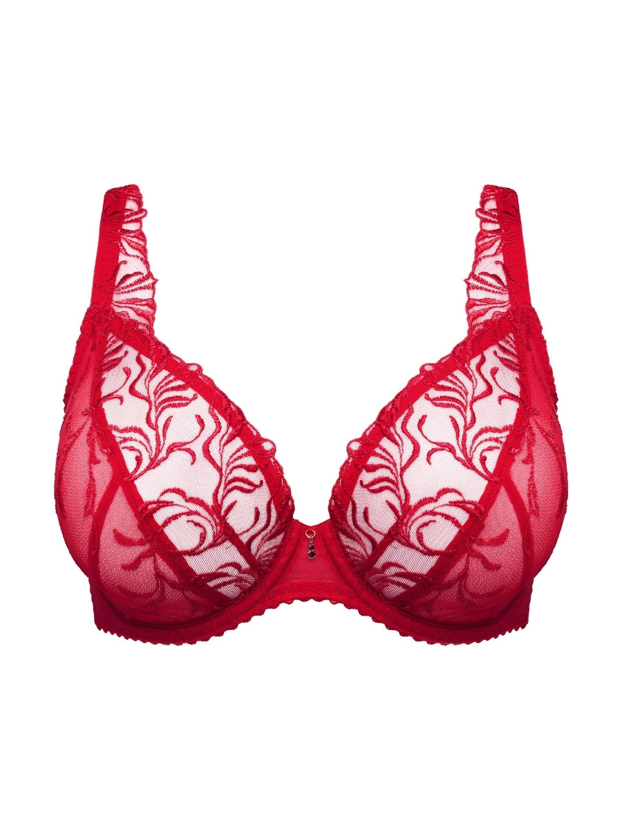 Solisse Plunge Bra - True Red