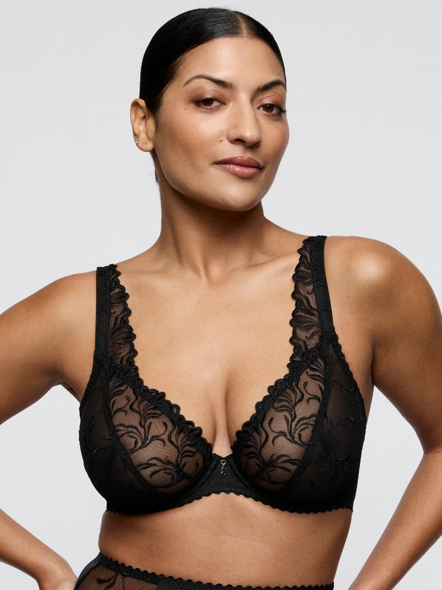 Solisse Plunge Bra - Black