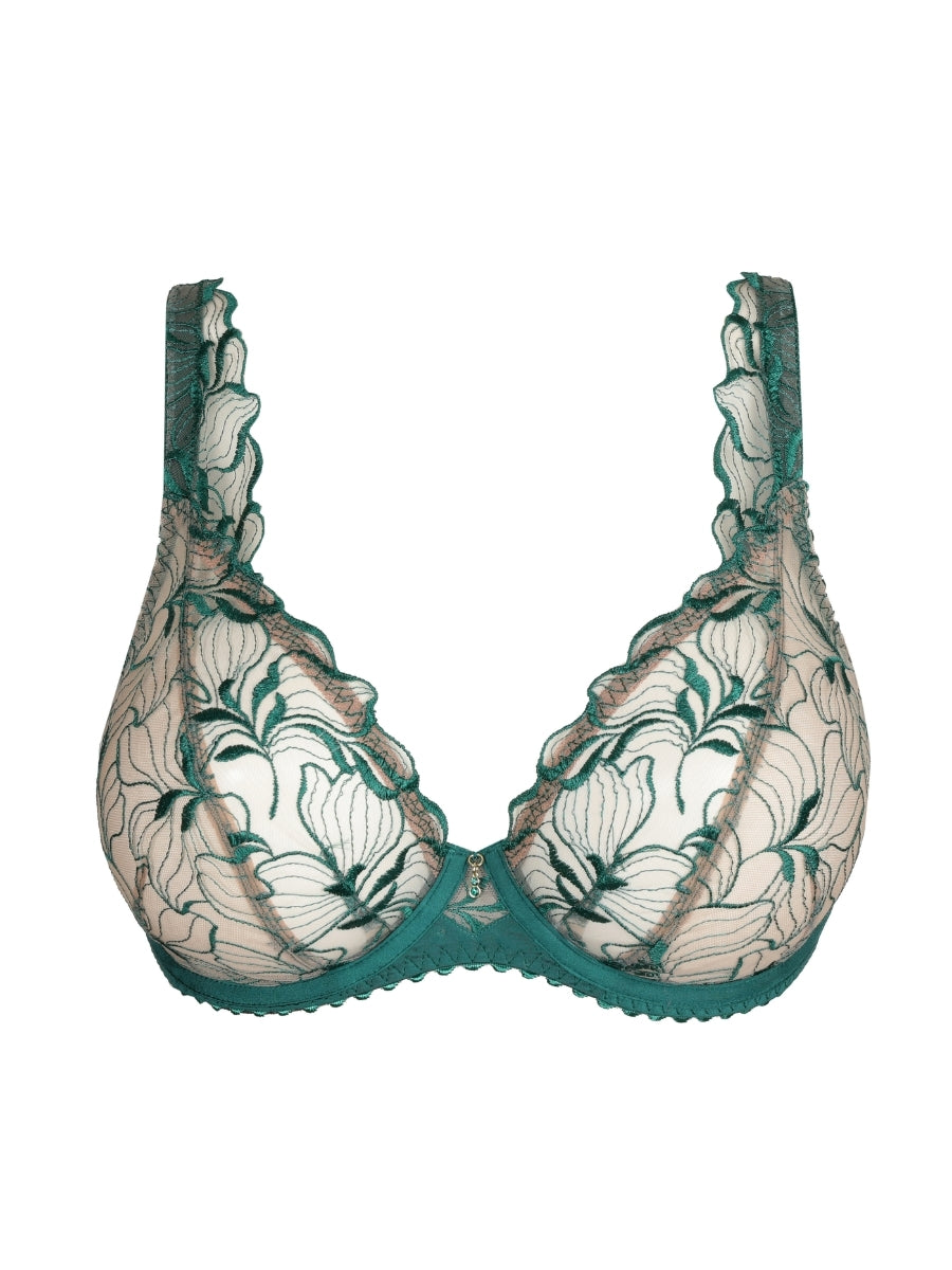 Springdale Plunge Bra - Jasper Green