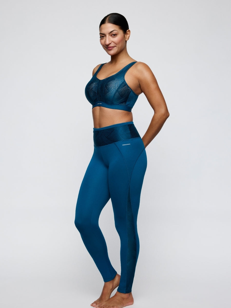 The Game Padded Racerback Sports Bra - Deep Blue Sea
