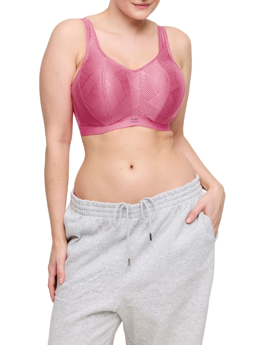The Game Padded Racerback Sports Bra - Orchid Pink