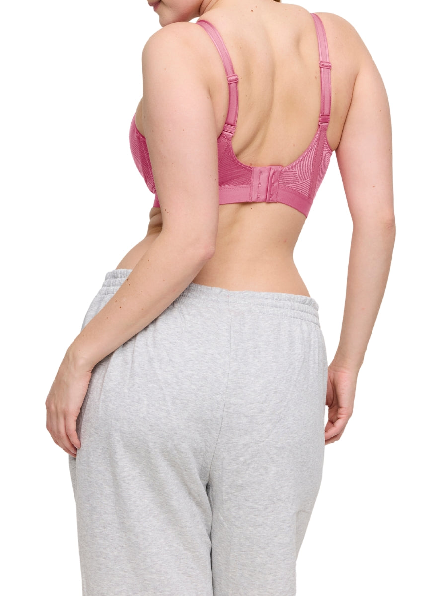 The Game Padded Racerback Sports Bra - Orchid Pink