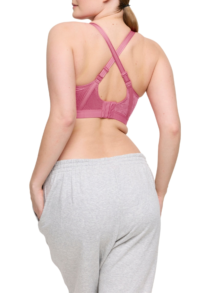The Game Padded Racerback Sports Bra - Orchid Pink