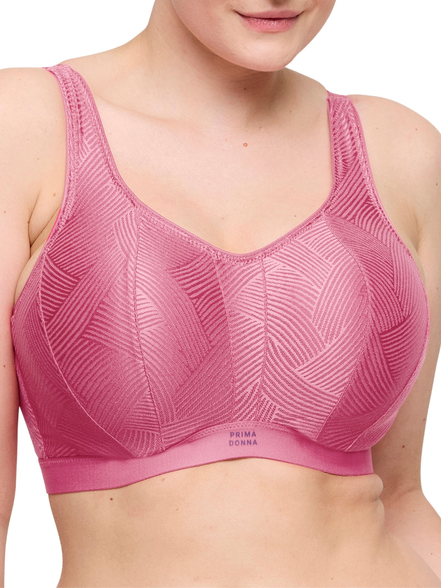 The Game Padded Racerback Sports Bra - Orchid Pink