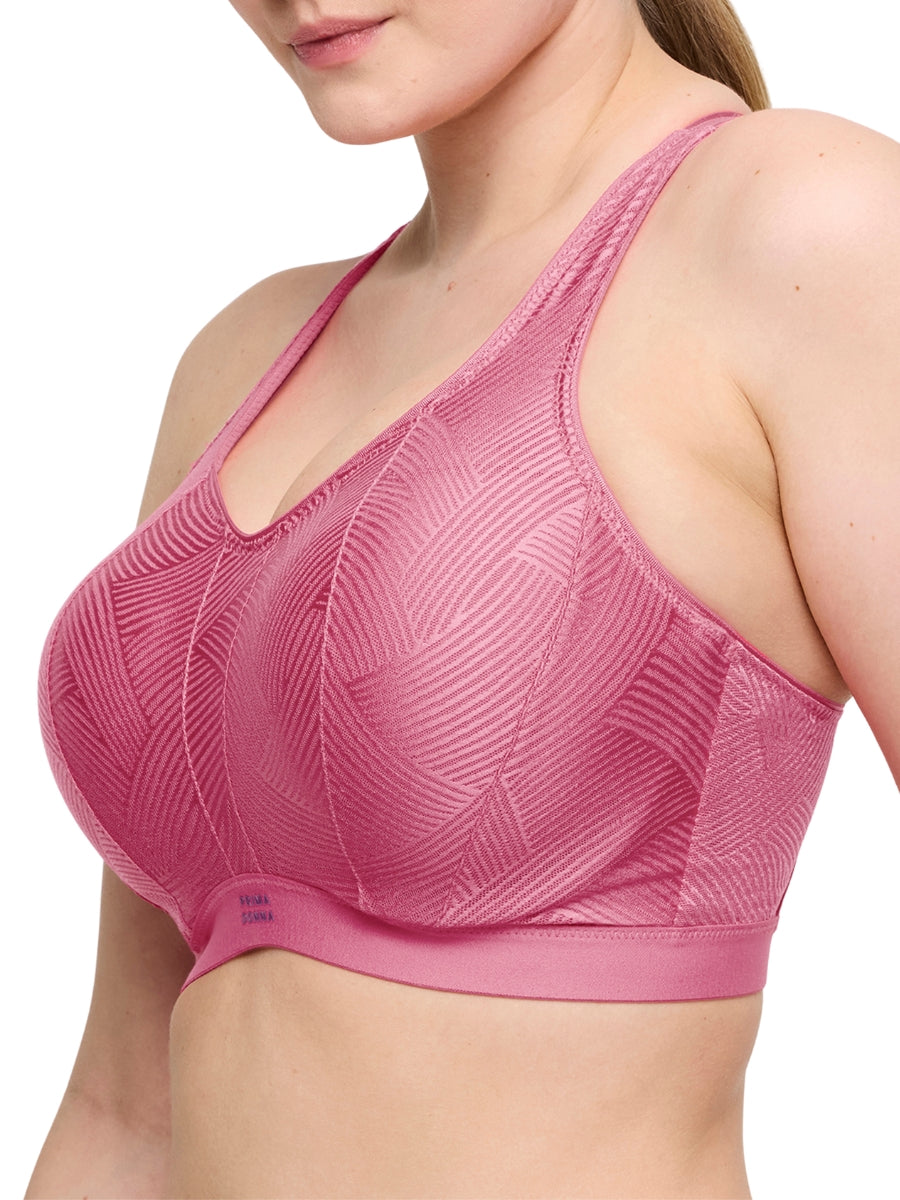 The Game Padded Racerback Sports Bra - Orchid Pink
