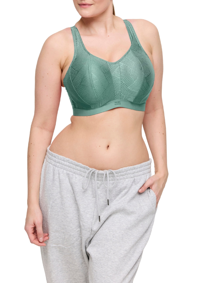 The Game Padded Racerback Sports Bra - Sage