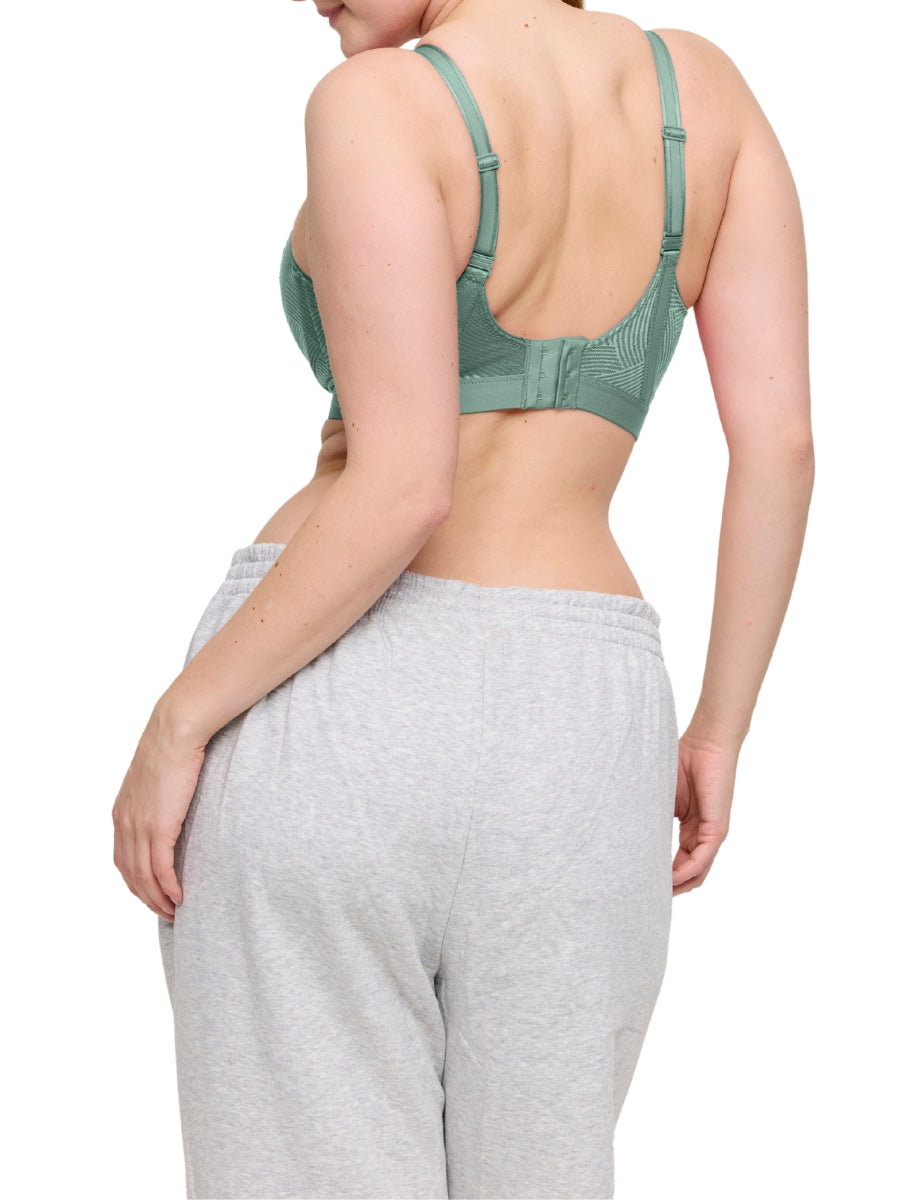 The Game Padded Racerback Sports Bra - Sage