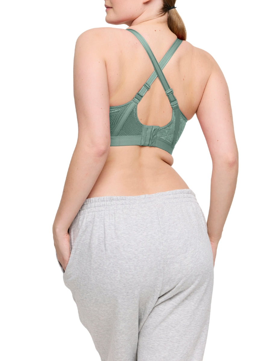 The Game Padded Racerback Sports Bra - Sage