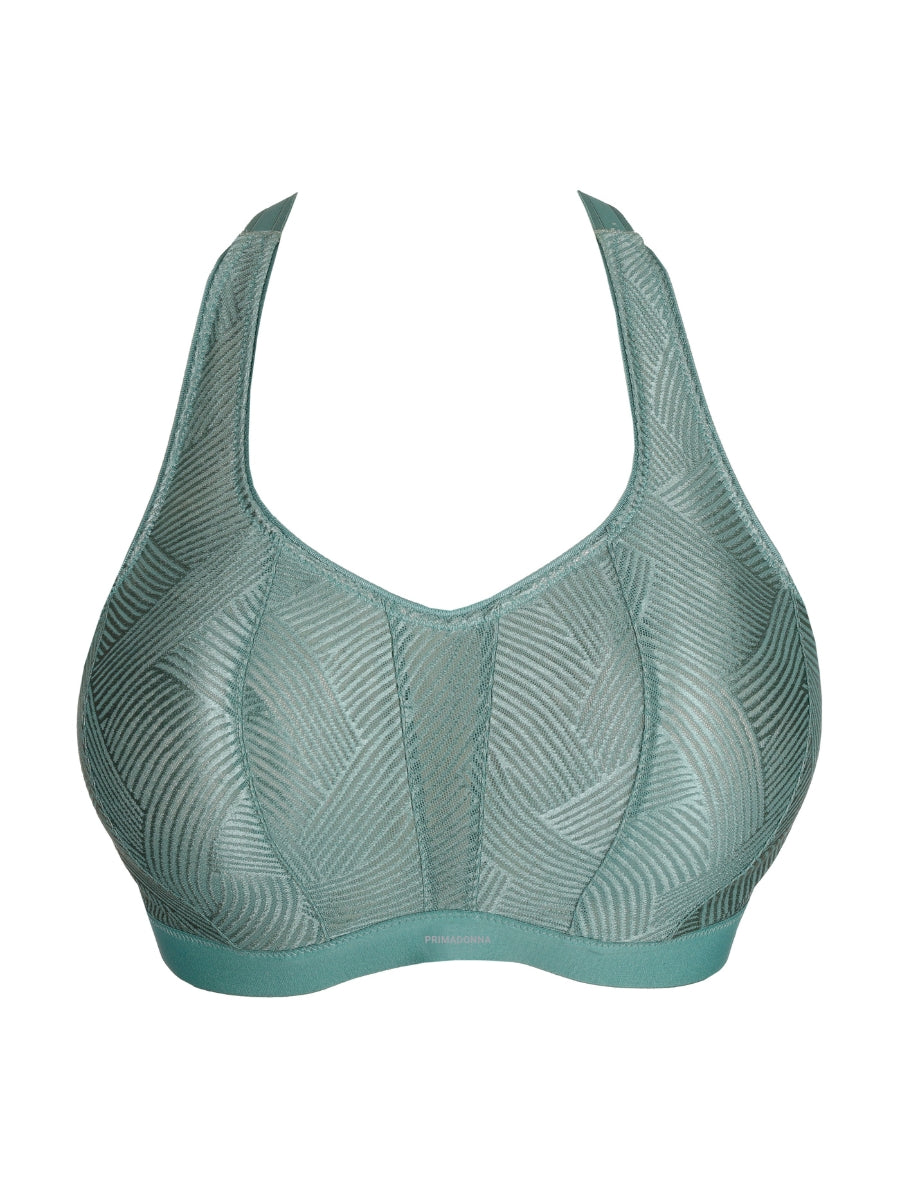 The Game Padded Racerback Sports Bra - Sage