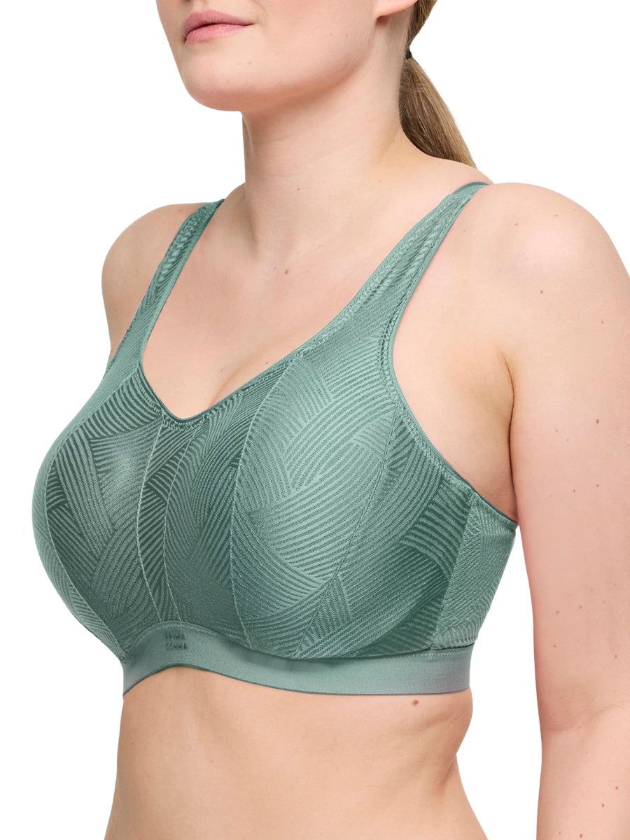 The Game Padded Racerback Sports Bra - Sage