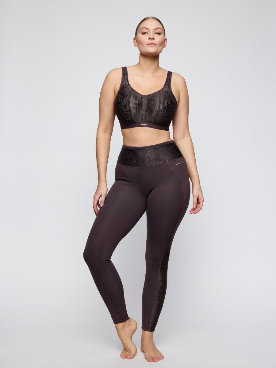 The Game Padded Racerback Sports Bra - Smokey Taupe