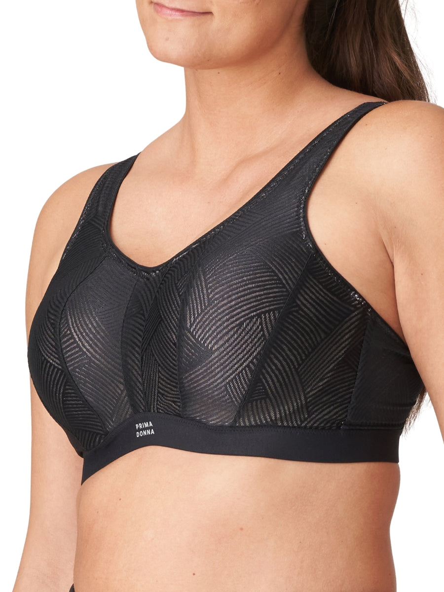 The Game Padded Racerback Sports Bra - Black