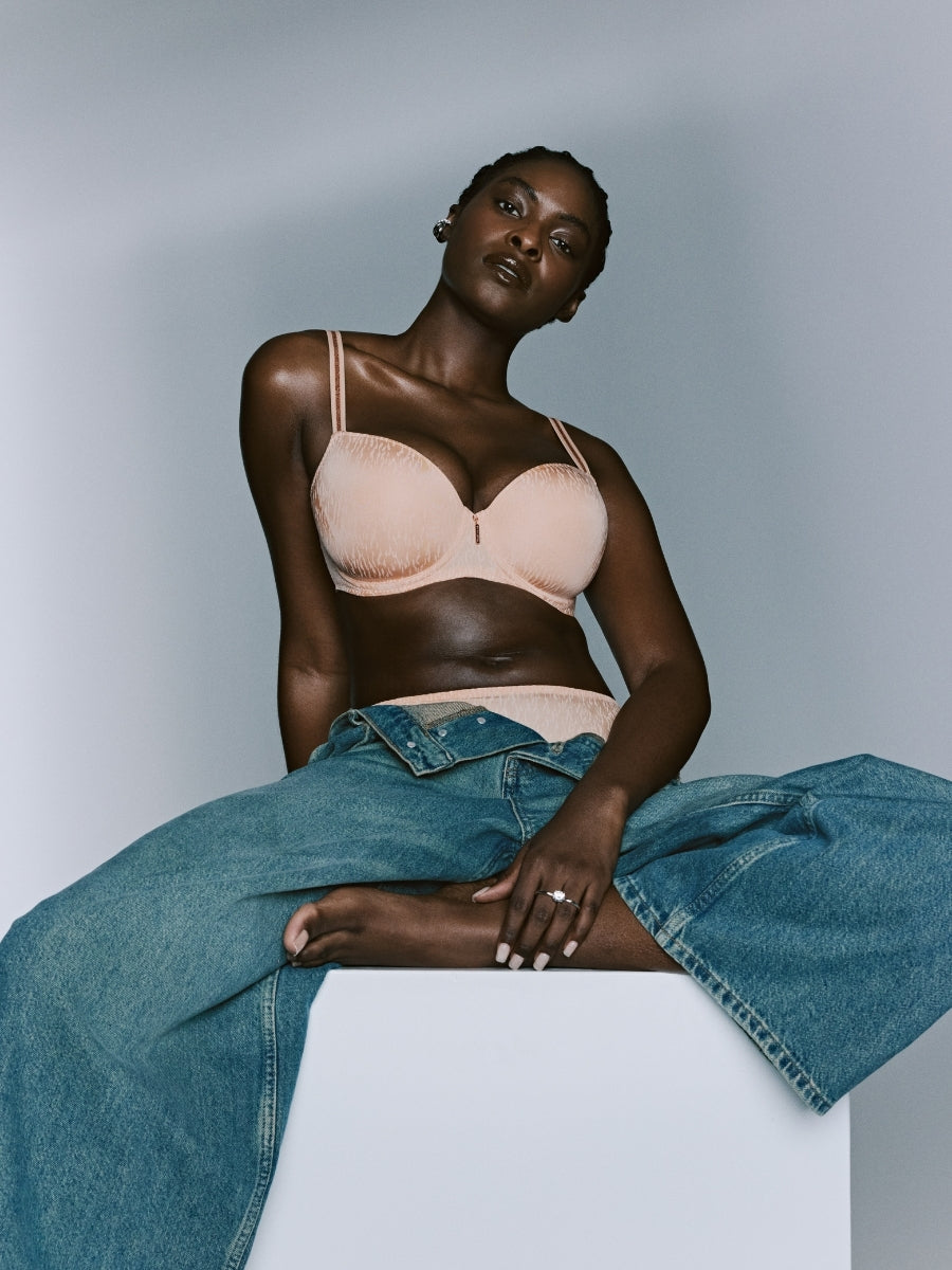 Dalli Padded Balcony Bra - Silk