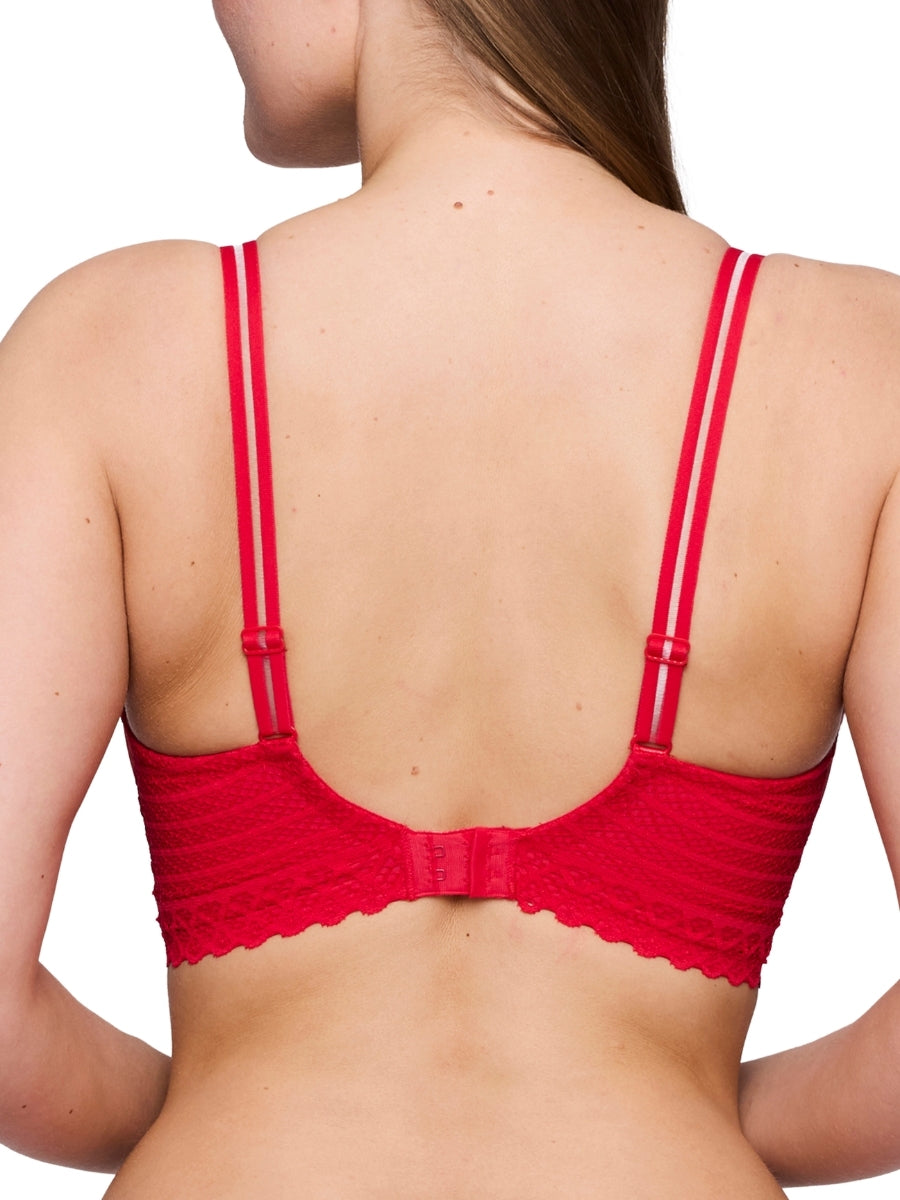 East End Padded Heartshape Bra - True Red