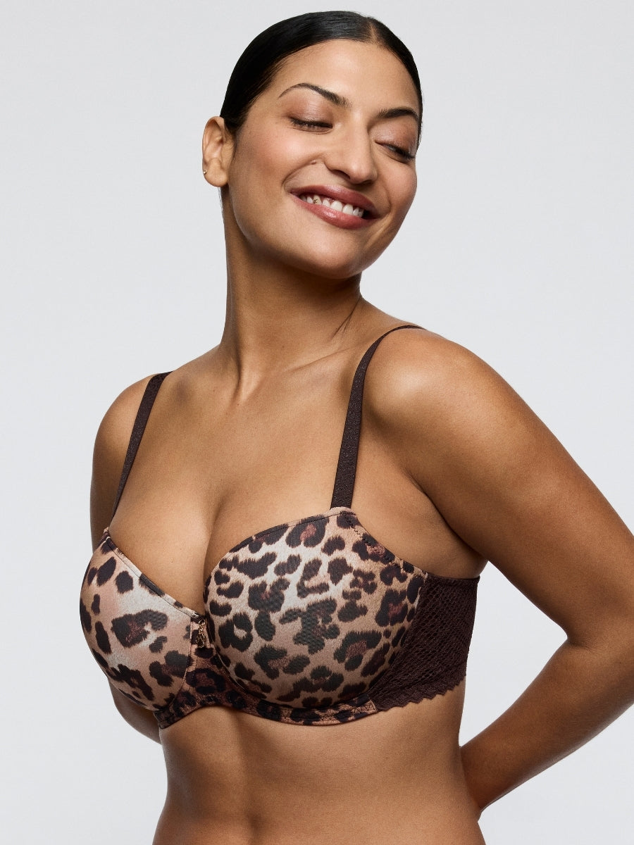 Giganni Padded Balcony Bra - Leopard Bloom