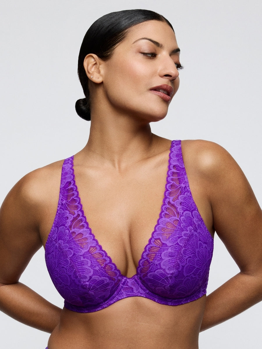 Mocuto Half Padded Plunge Bra - Italian Acai