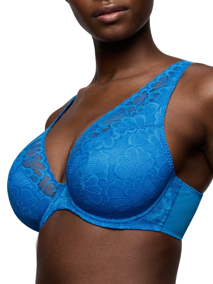 Mocuto Half Padded Plunge Bra - Blu China