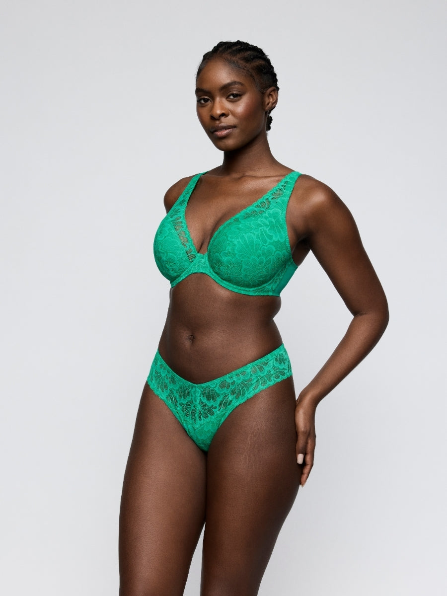 Mocuto Half Padded Plunge Bra - Vivid Green