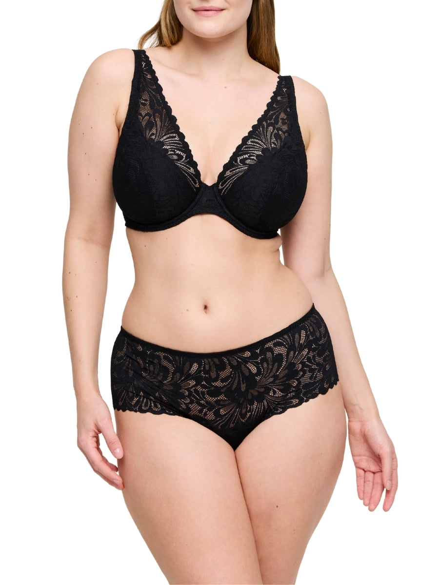 Rupi Half Padded Plunge Bra - Black