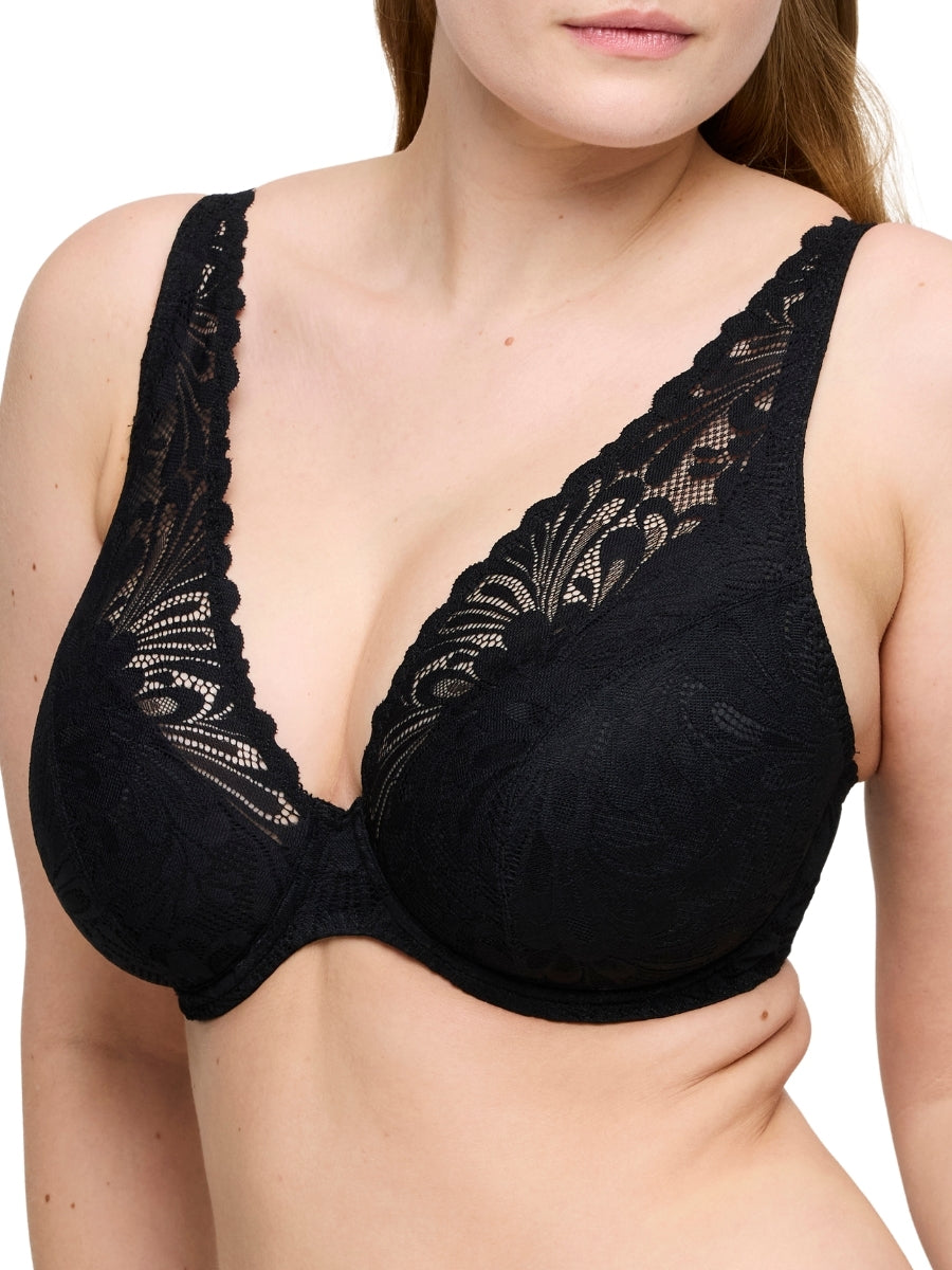 Rupi Half Padded Plunge Bra - Black