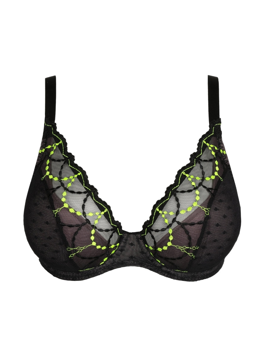 Tepito Half Padded Plunge Bra - Dark Glow