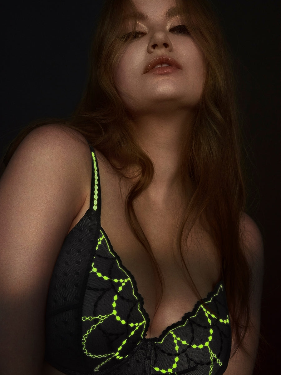 Tepito Padded Heartshape Bra - Dark Glow