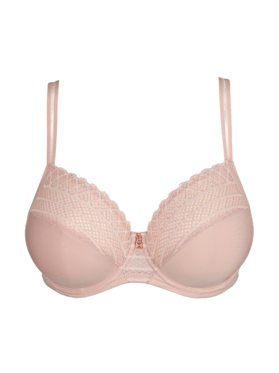 Twist Side Full Cup Bra - Powder Rose