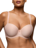 Twist Side Padded Balcony Bra - Powder Rose
